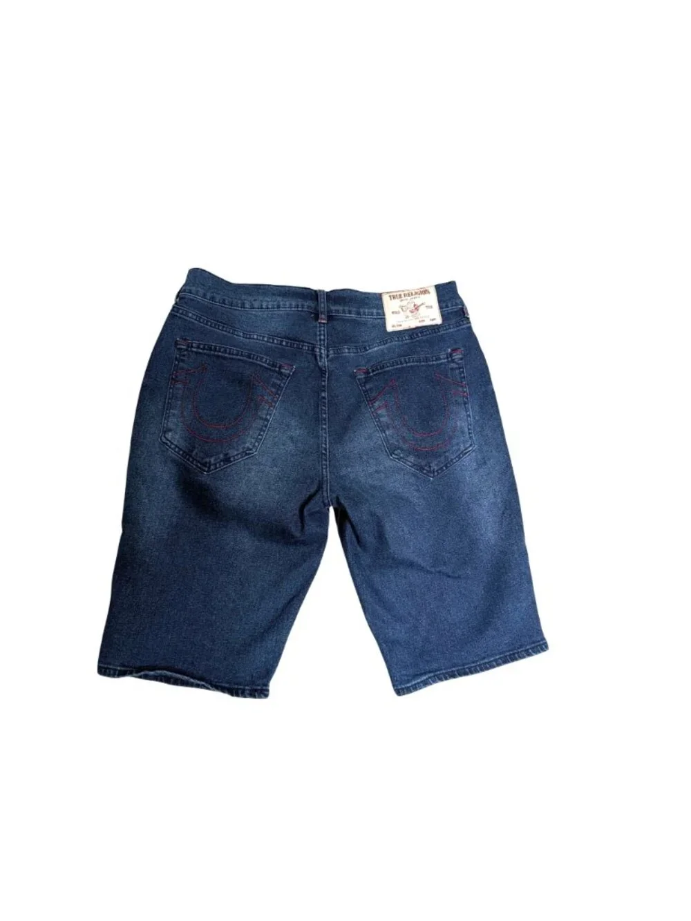 True Religion Ricky Relaxed Straight No Flap Denim Shorts Size 32 Blue Men’s Cas